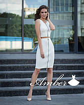 Костюм короткий топ і спідниця олівець на блискавці, фото 5