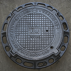 Кришка чавунна ВМ водоканал 40т. (кг) (Ø 600 мм.)