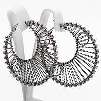 Сережки Чорний Вієр 65 мм