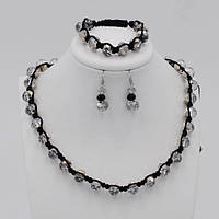 Комплект шамбалу намистини браслет і напівпрозорий кришталь