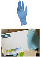 Рукавички нітрилові Медиком,медичні рукавички, Slim Blue, блакитні, 100 шт. в уп