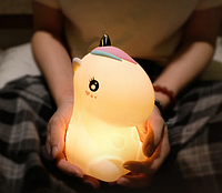 ОПТ Силиконовый ночник 3D Toyslamp Радужный единорог