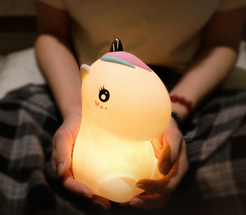 ОПТ ОПТ Силіконовий нічник 3D Toyslamp Райдужний єдиноріг