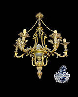 Антикварная бронзовая старинная хрустальная винтажная люстра светильник антикварная мебель антиквариат Киев