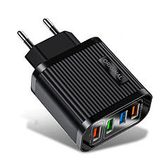 Зарядний пристрій Alitek Original 4 Port USB: Quick Charge 3.0 + 3x3.1A Black