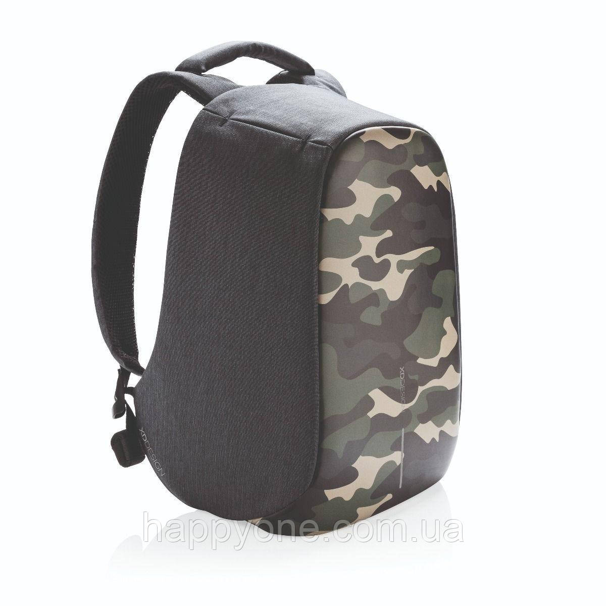 Міський рюкзак-антизлодій XD Design Bobby Compact Camouflage Green (камуфляжний), фото 1