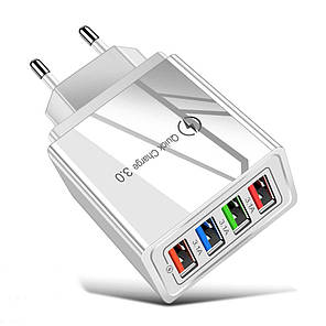 Зарядний пристрій Alitek Classic 4 Port USB: QС3.0 + 3x3.1A White, фото 1
