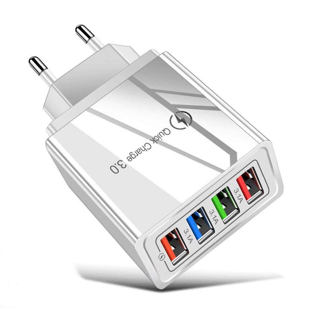 Зарядний пристрій Alitek Classic 4 Port USB: QС3.0 + 3x3.1A White