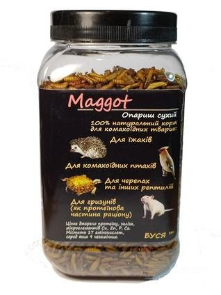 Сухой корм Буся Maggot (Опарыш) для ежей, птиц и грызунов 250 г / 600 мл - фото 2 - id-p1297603581