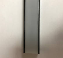 Чорний алюмінієвий накладний профіль з матовим розсіювачем ЛП-20АВ (за 1 м) Код.59785, фото 2
