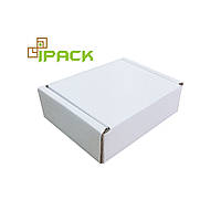 Коробка картонная самосборная 350х250х70 мм белая микрогофрокартон
