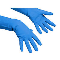 Многоцелевые латексные перчатки для всех видов работ, размер М, синие, Vileda Professional