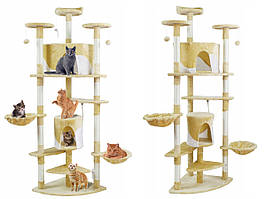 Кігтеточка будиночок для кота 200 см Бежевий 2950, 27011