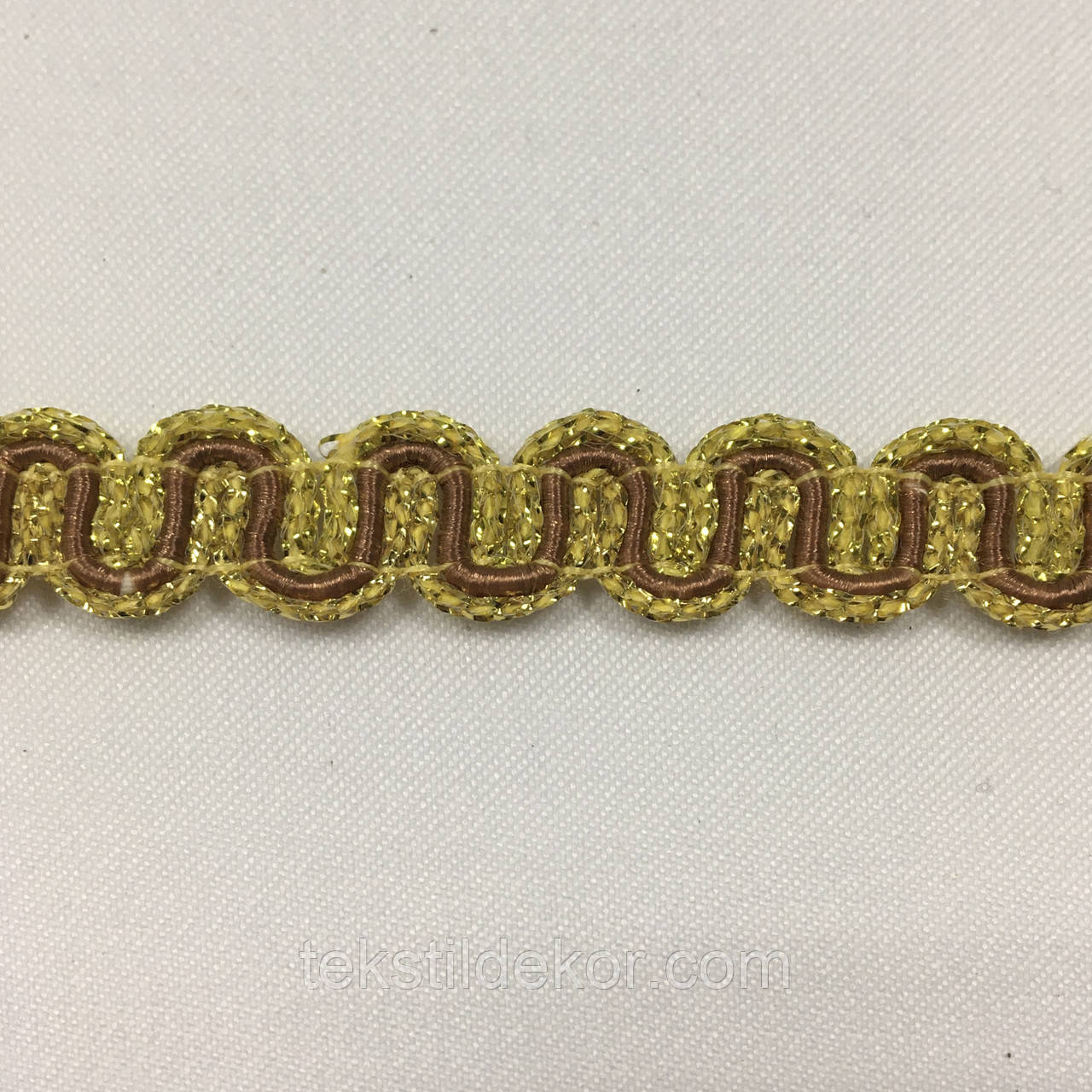 Тесьма для Штор "Волна" Керамит+люрекс Золото — Купить Недорого на Bigl ...