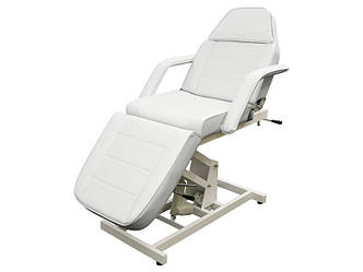 Кушетка косметологічна крісло-кушетка для салону краси на електромоторі CH-246 біла/світло-бежева