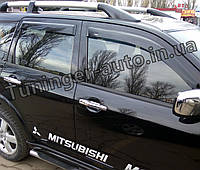 Дефлекторы окон (ветровики) Mitsubishi Outlander 2003-2007 (Hic)
