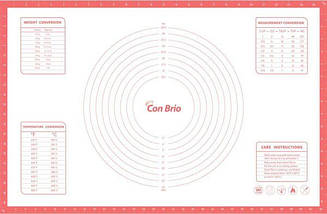 Армований кондитерський килимок CON BRIO 43,5х66,5 см червоний 679CBmix