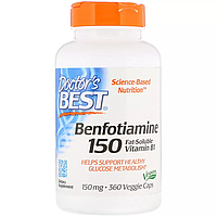 Бенфотиамин, Benfotiamine 150, Doctor's Best, 150 мг, 120 капсул