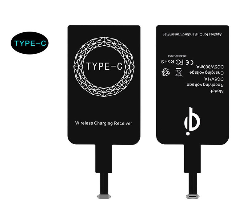 Приймач адаптер Type C Alitek Qi Wireless для бездротового заряджання