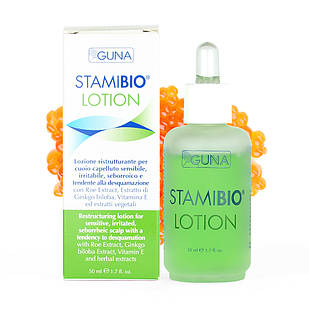 Stamibio Lotion (GUNA, Італія) Флакон, 50 мл. Лосьйон проти подразнення й себореї чутливої шкіри голови