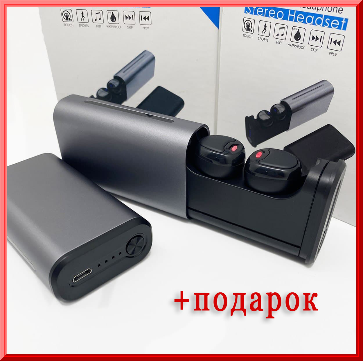 Бездротові навушники Wi-pods G1 гарнітура Bluetooth 5.0 оригінал із кейсом Power Bank, фото 1