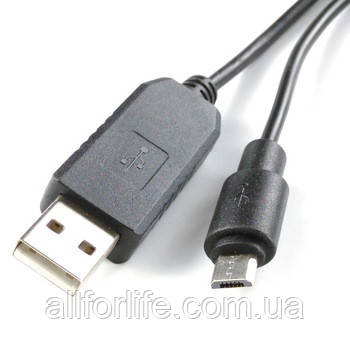 Зарядний кабель USB - Micro USB юсб - мікро юсб 0.5 м чорний, фото 2