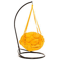Крісло-гамак з опорою 180 см 100 кг 80 см Жовте