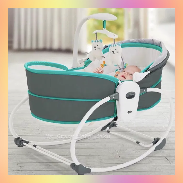 Купити Дитяча люлька для новонародженого Mastela 5в1 сіро-блакитний ...