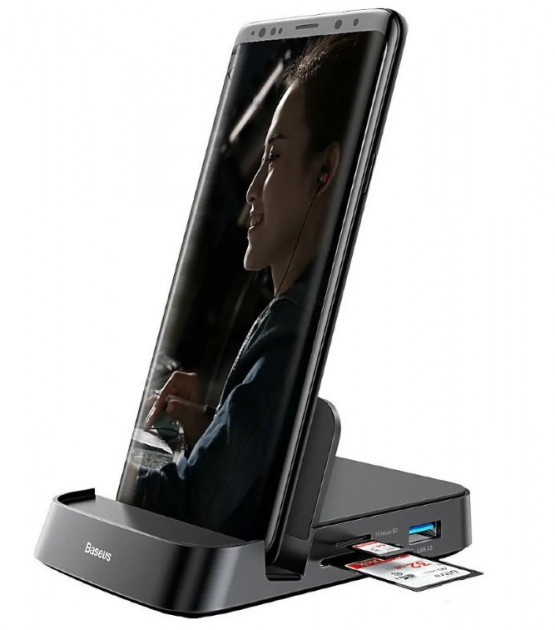 Док-станція для смартфонів Samsung з портом Type-C + USB хаб Baseus Mate Docking Type-C mobile phone intellige