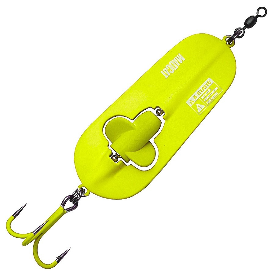 Блешня D•A•M MADCAT® A-STATIC RATTLIN' SPOON 110гр 110мм (колір-Fluo Yellow)