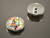Кнопка Noosa стекло, дерево разноцветное