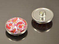 Кнопка Noosa стекло, Цветочный мотив #53
