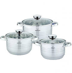 Комплект посуду BOHMANN з нержавіючої сталі 6 пр 71242-06BH