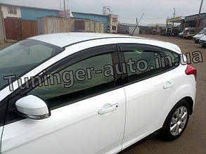 Дефлектори вікон (вітровики) Ford Focus 2011-2019 (Hic)