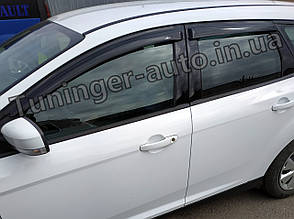 Дефлектори вікон (вітровики) Ford Focus Combi 2011-2019 (Hic)