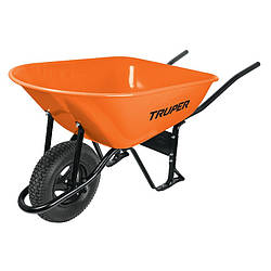 Тачка будівельна TRUPER з посиленою пневматичною шиною 16" ND 118 літрів