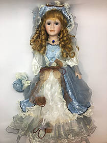Колекційна, фарфорова, сувенірна лялька Porcelain doll "Лілія" 50 см (1303-01 A)