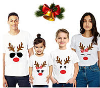 Новогодние футболки для семьи