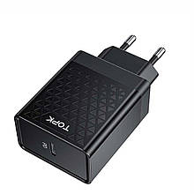 Зарядний пристрій TOPK (BC BP154) PD/QC 3.0 (18W) Black