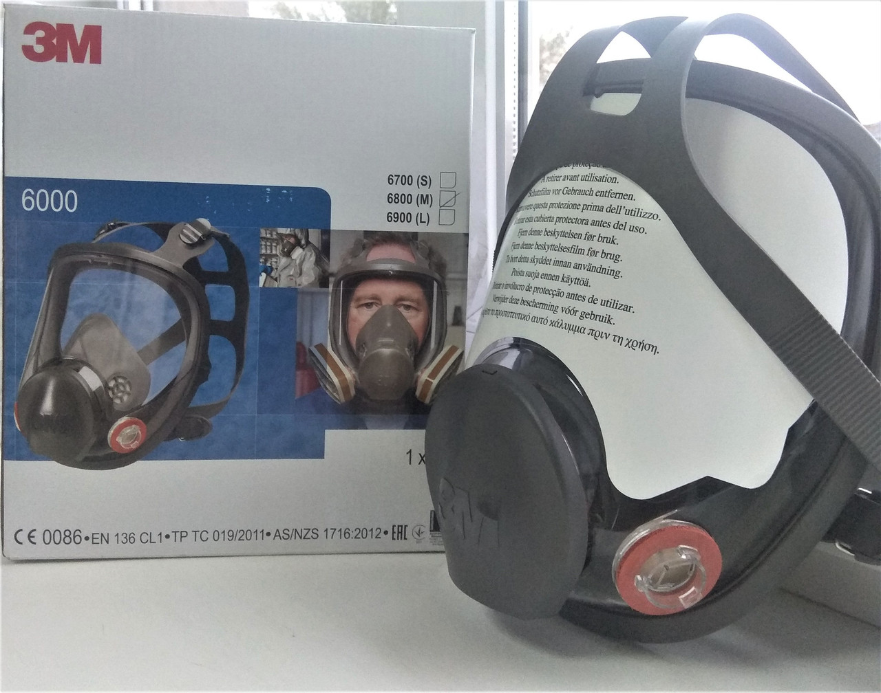 ПРОТИВОГАЗ. Маска полнолицевая 3М 6000(размер М, L). ОРИГИНАЛ (ID ...