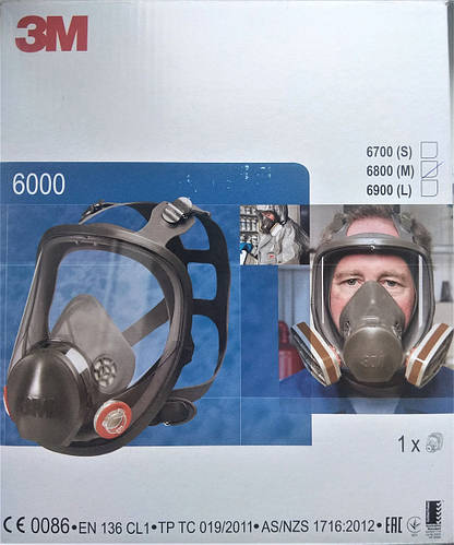 ПРОТИВОГАЗ. Маска полнолицевая 3М 6000(размер М, L). ОРИГИНАЛ (ID ...