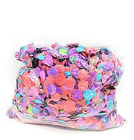 Паперові цукерки для свята (діаметр 20 мм, 1 кг) різнобарвні блискітки для декору куль, вечірок і фот