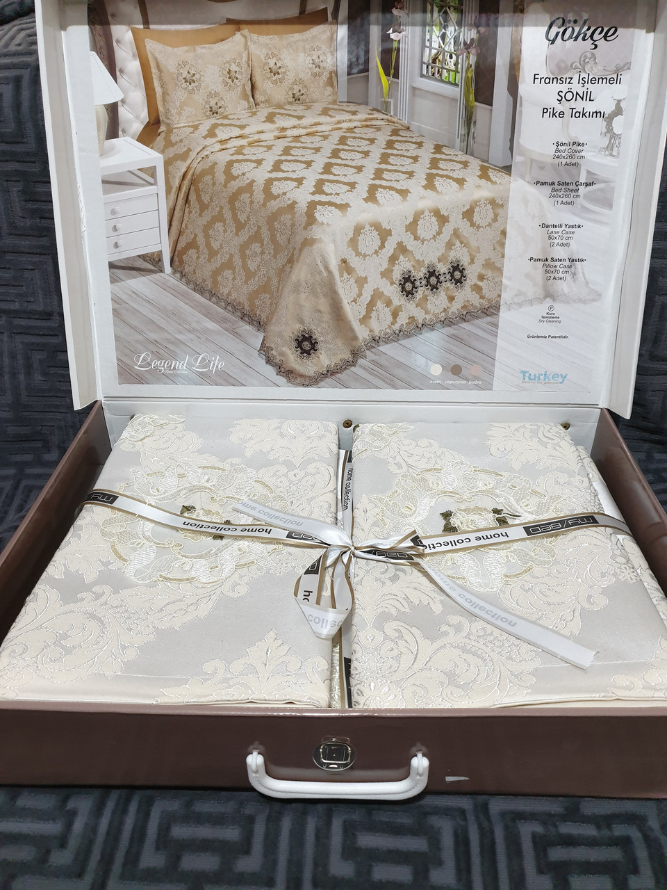 Покривало жакардове з наволочками My Bed "Fransiz" 240х260 см