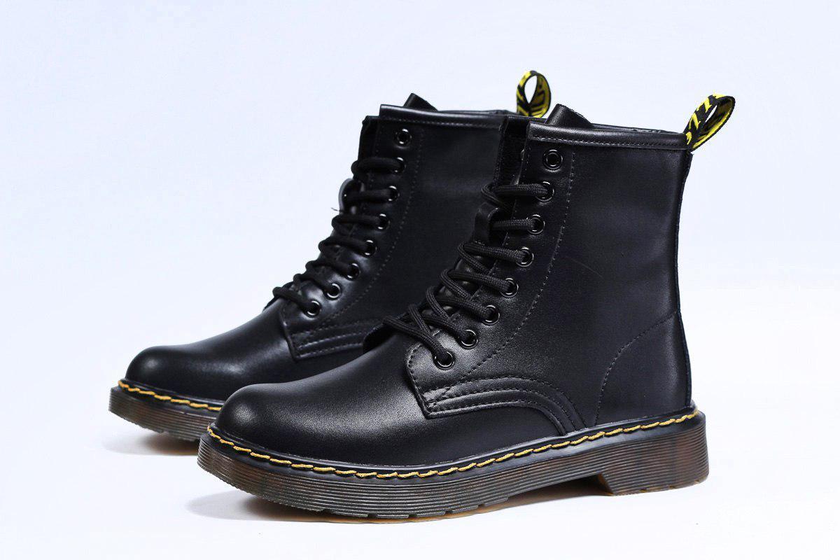 Черевики жіночі Dr Martens чорні байка, фото 1