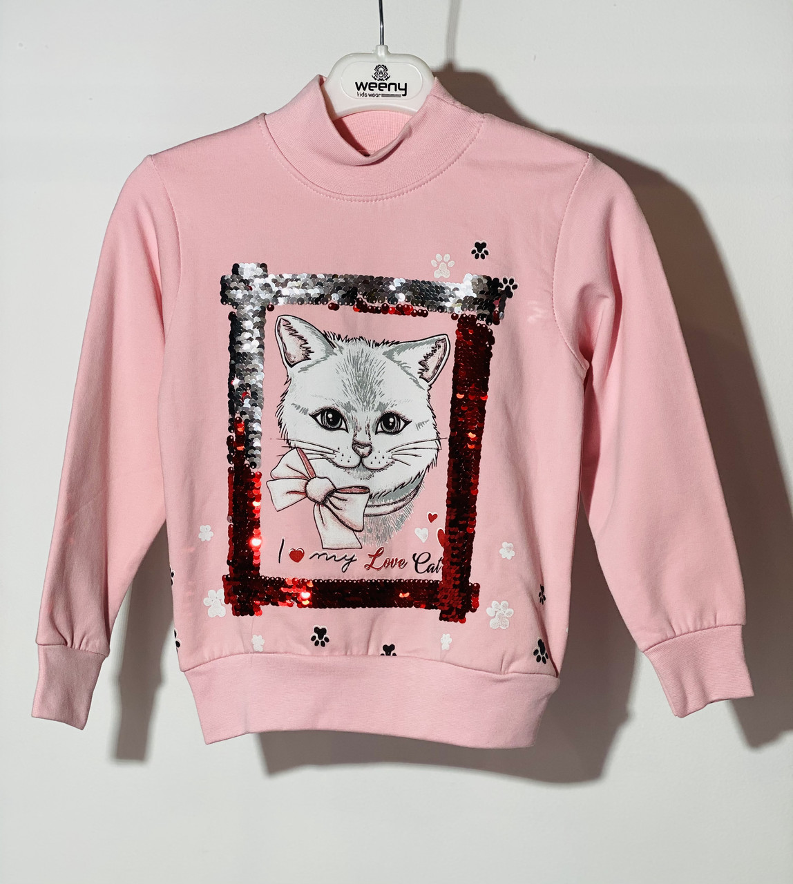 Світшот утеплений для дівчинки Narmini 5955 92 см Рожевий