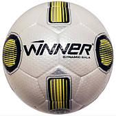 М'яч футзальний Winner Dynamic Sala розмір 4 біло-чорно-жовтий для футзалу