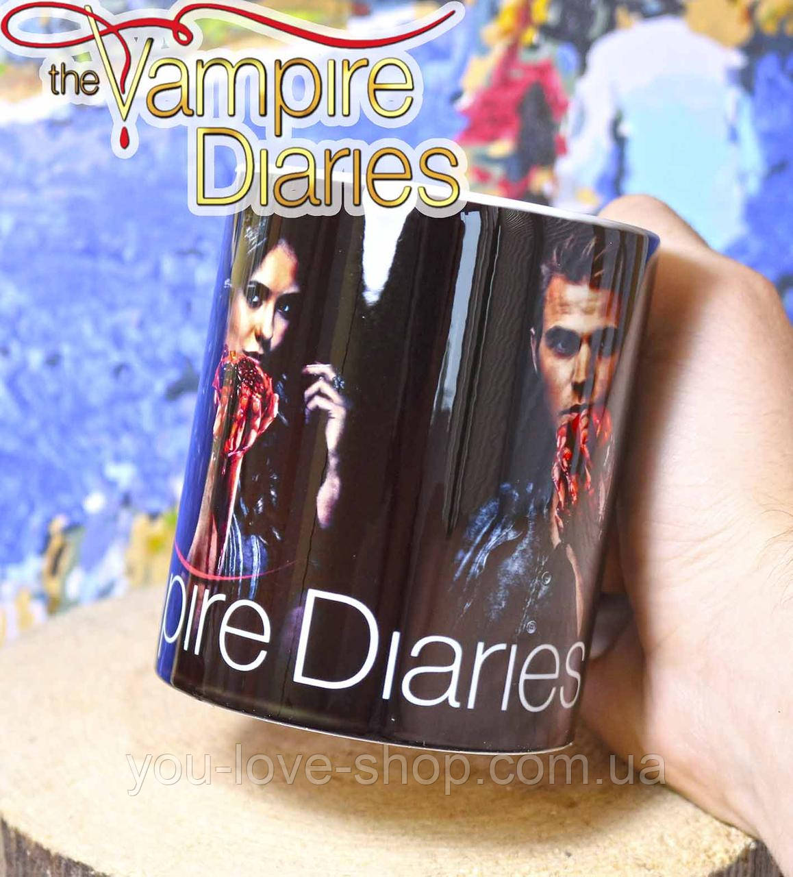 Чашка Олена Стефан І Деймон Щоденники вампіра / The Vampire Diaries