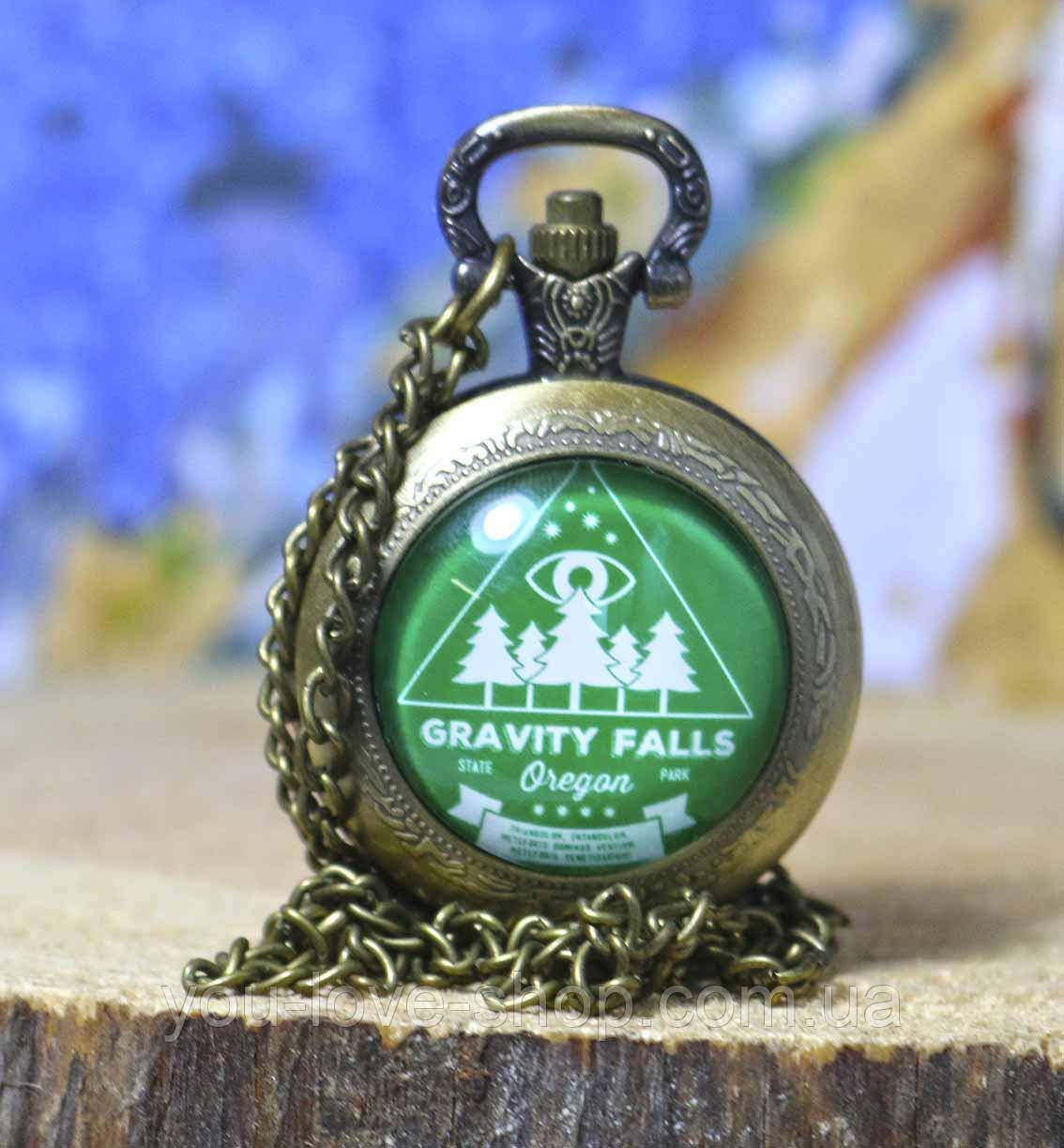 Кишеньковий годинник Oregon state Гравити Фолз / Gravity Falls на цепочці Бронза