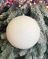 Новорічні білі кулі на ялинку Рафаелло 12 см