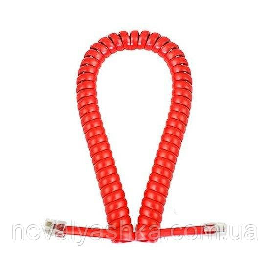 Заготівля для Бизиборда Зручний Телефонний Подовжувач Червоний 30 см Провід Для Телефону Спіральний Кручений